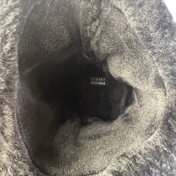 STUART WEITZMAN  BLACK LEATHER BOOTS STUDS SLOUCHY SLIP ON BOOT PULL ON BOOT 5.5 - Picture 13 of 14